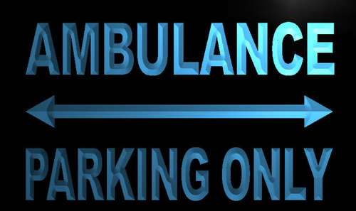 Ambulance Parking Only Neon Light Sign